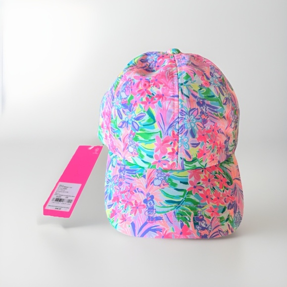 New Lilly Pulitzer Disney Dreamin Hat Baseball Cap Pink Minnie Daisy Castle - Picture 1 of 6
